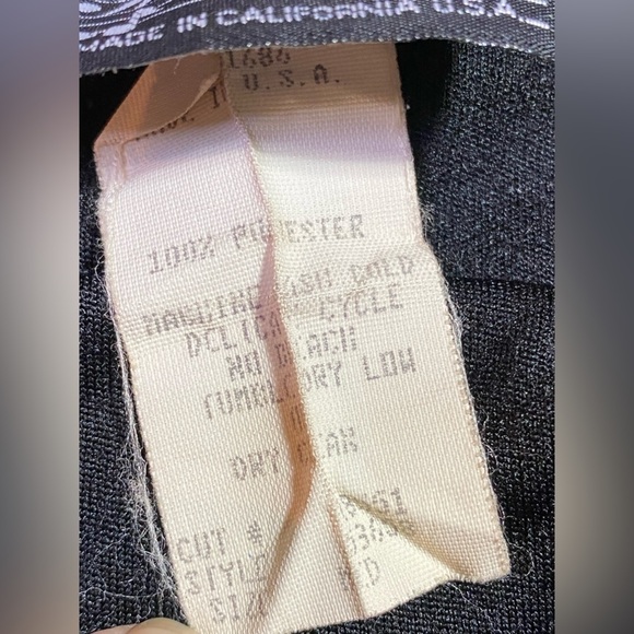 Vintage Crushed Velvet Black Mini Dress with Double Straps, Size M (fits like S) - Picture 11 of 11